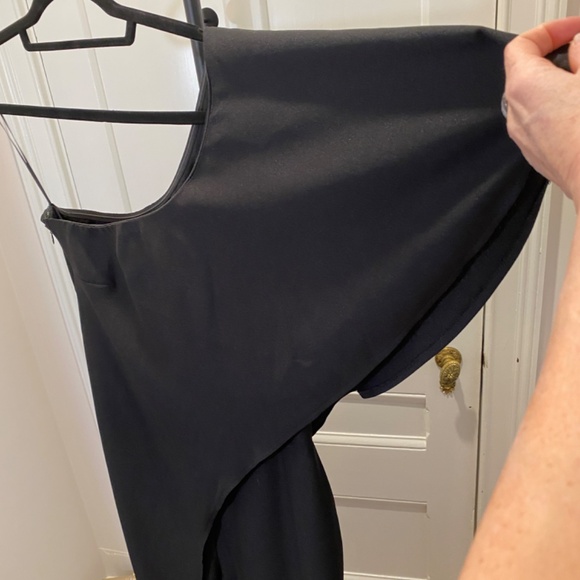 VENUS One Shoulder Wide Leg Black Jumpsuit - Size 6 - Picture 7 of 16